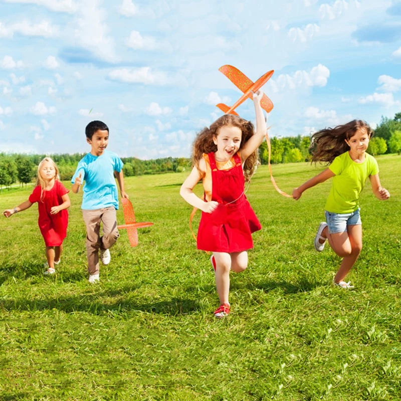 Children's DIY Hand Throwing Airplane Toy Glider Fighter Flying Toy Foam Airplane Model Outdoor Game Party Bag Fillers For Kids