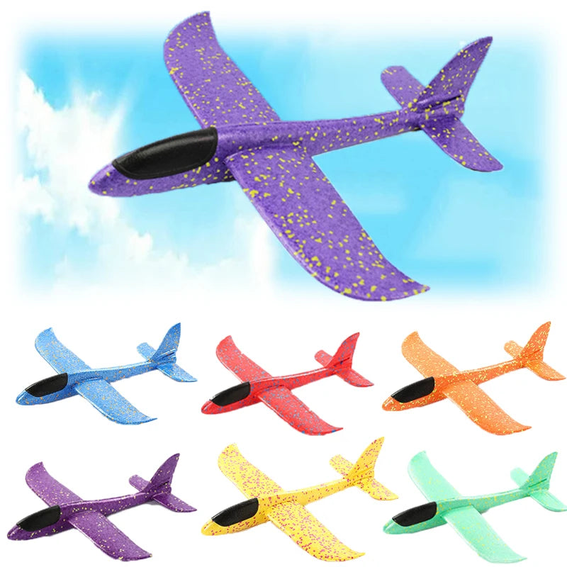 Children's DIY Hand Throwing Airplane Toy Glider Fighter Flying Toy Foam Airplane Model Outdoor Game Party Bag Fillers For Kids
