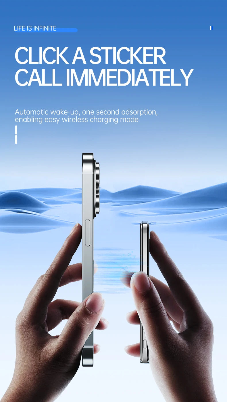 Ultra Thin Power Bank for MagSafe,Magnetic Wireless Fast Charging LED Display Portable Battery For iPhone Samsung Phone Airpods