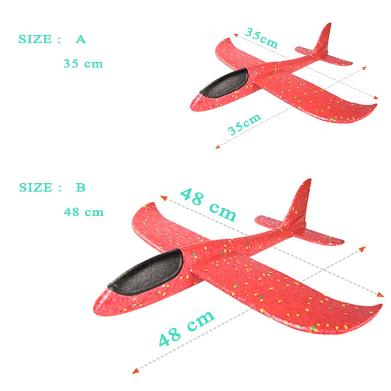 Children's DIY Hand Throwing Airplane Toy Glider Fighter Flying Toy Foam Airplane Model Outdoor Game Party Bag Fillers For Kids