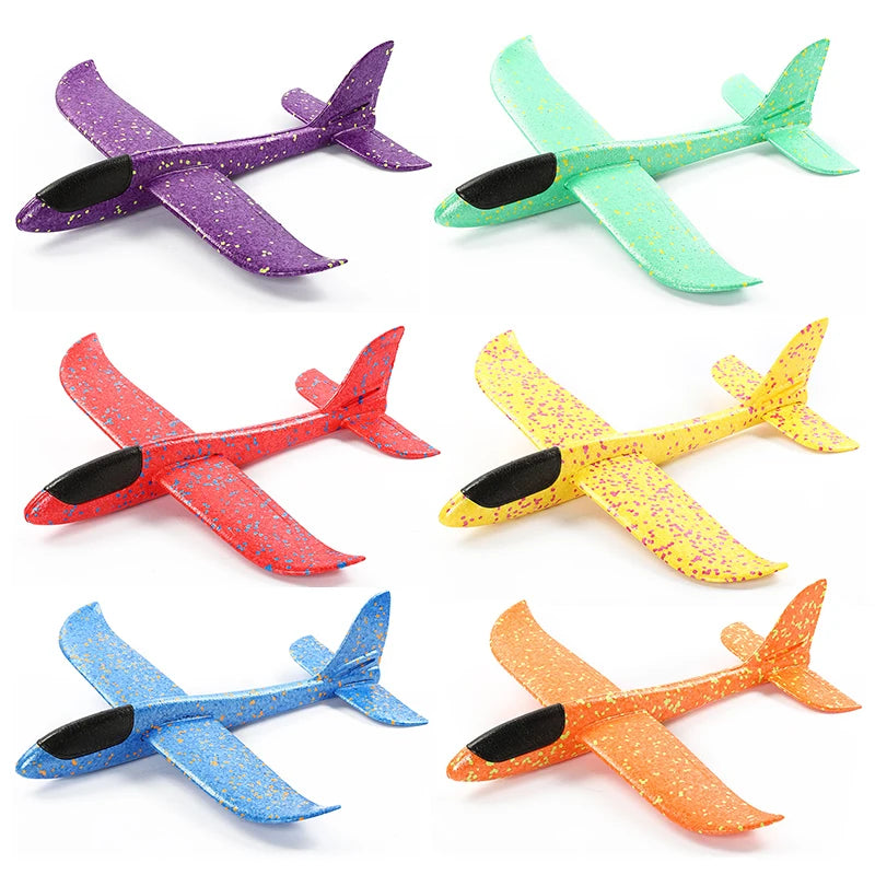 Children's DIY Hand Throwing Airplane Toy Glider Fighter Flying Toy Foam Airplane Model Outdoor Game Party Bag Fillers For Kids