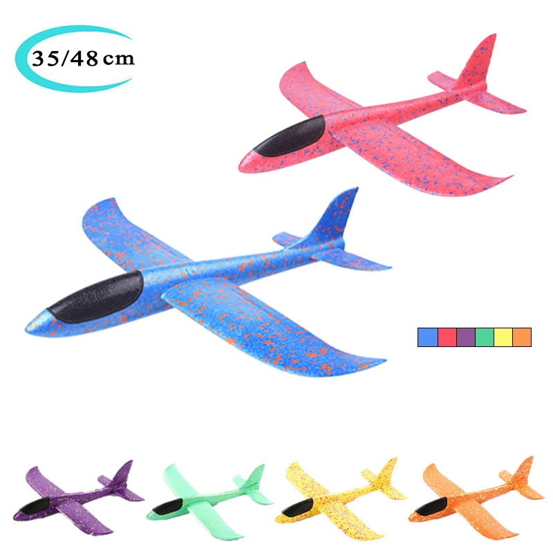 Children's DIY Hand Throwing Airplane Toy Glider Fighter Flying Toy Foam Airplane Model Outdoor Game Party Bag Fillers For Kids