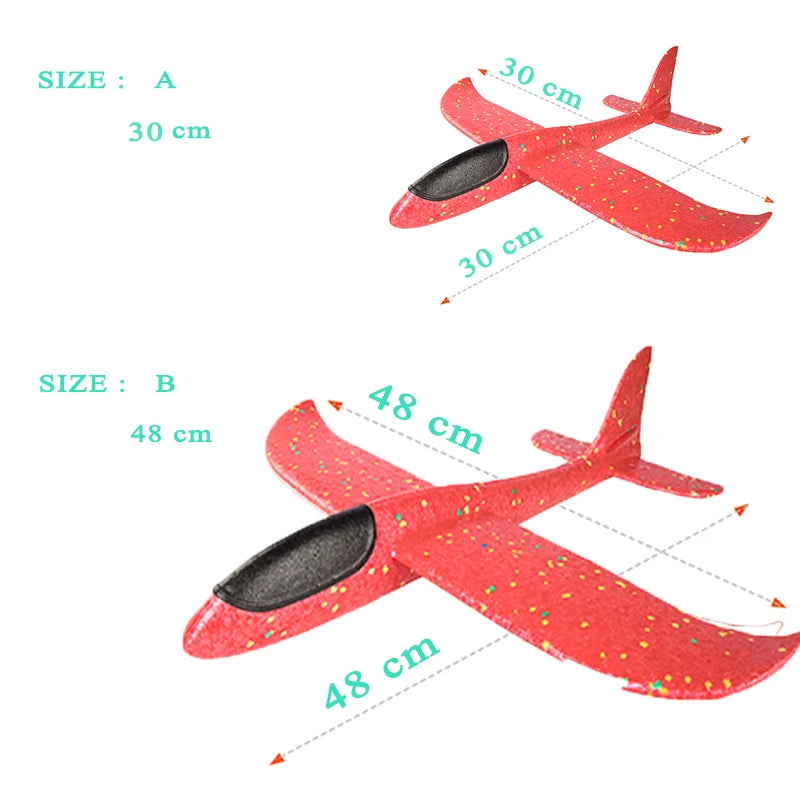 Children's DIY Hand Throwing Airplane Toy Glider Fighter Flying Toy Foam Airplane Model Outdoor Game Party Bag Fillers For Kids
