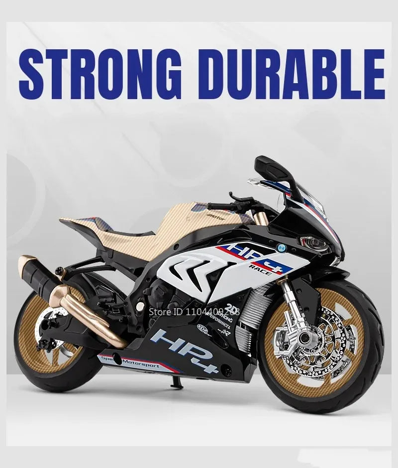 Scale 1:12 Honda CB650 HP4 Motorcycle Model Toy Alloy Diecast Shock Absorption Miniature Racing Motor Models for Kids Gifts