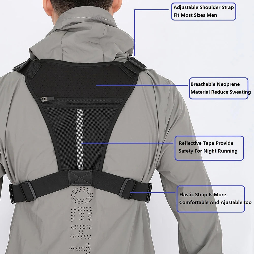 Outdoor Tactical Chest Bag Men's Vest EDC Waterproof Anti-Theft Chest Pack for Cycling Bags Running Front Chest Bag