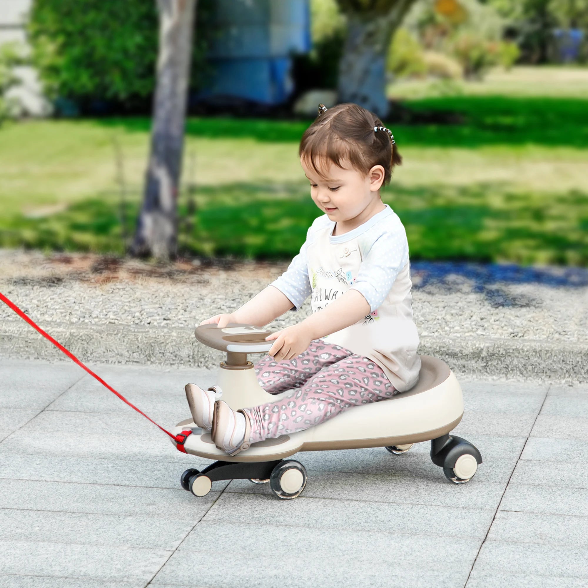 Aiyaplay Wiggle Ride-On for Children +2 Years Old 69X31X69 cm Khaki