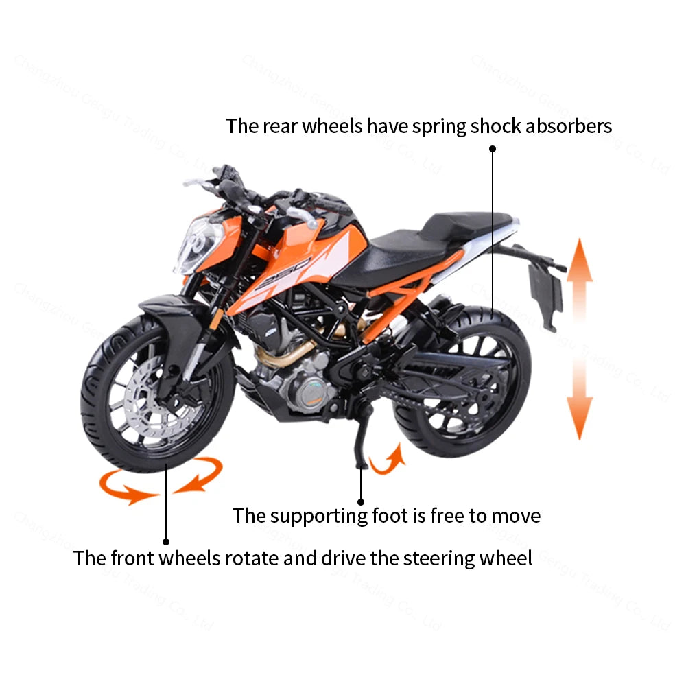 Bburago 1:18 KTM 250 Duke Authorized Simulation Alloy Motorcycle Model Toy Car Gift Collection