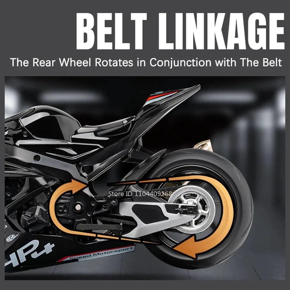 Scale 1:12 Honda CB650 HP4 Motorcycle Model Toy Alloy Diecast Shock Absorption Miniature Racing Motor Models for Kids Gifts