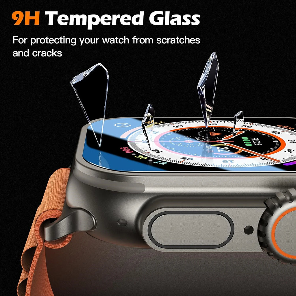 Easy Install Bubble Free Clear Tempered Glass For Apple Watch Ultra 2 Ultra3 Anti-Scratch Screen Protector For iWatch Ultra 49mm