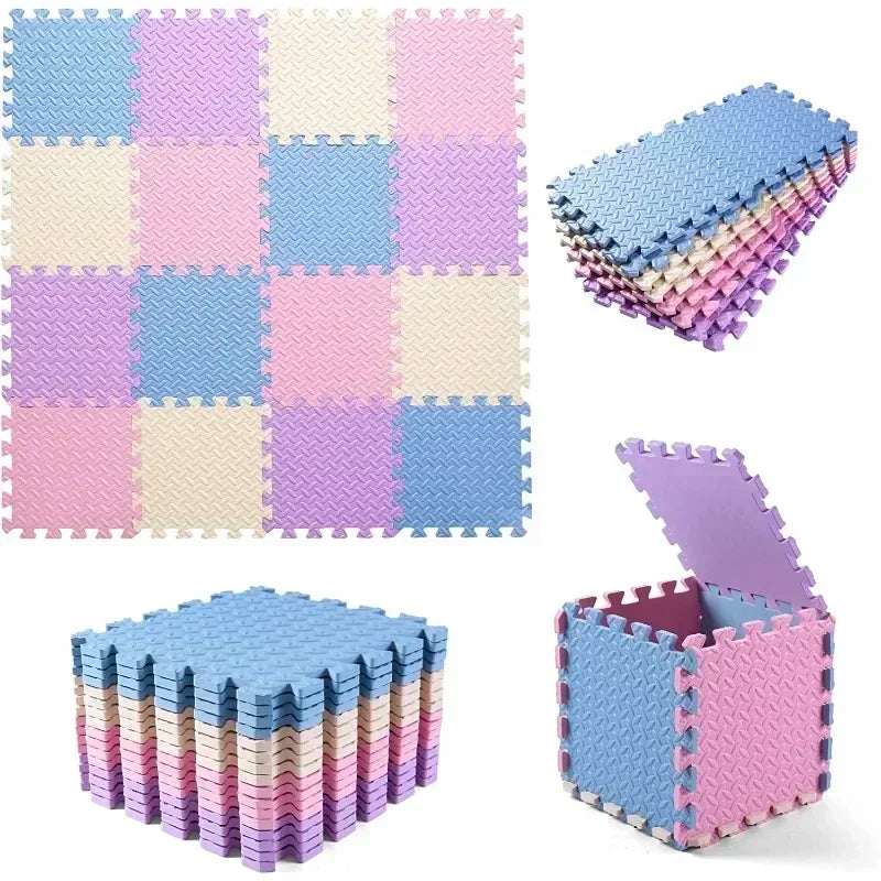 8/16pcs Pink Foam Play Mat, Interlocking Puzzle Carpet Floor Mat for Baby Crawling and Exercise Various Colors Available Toys