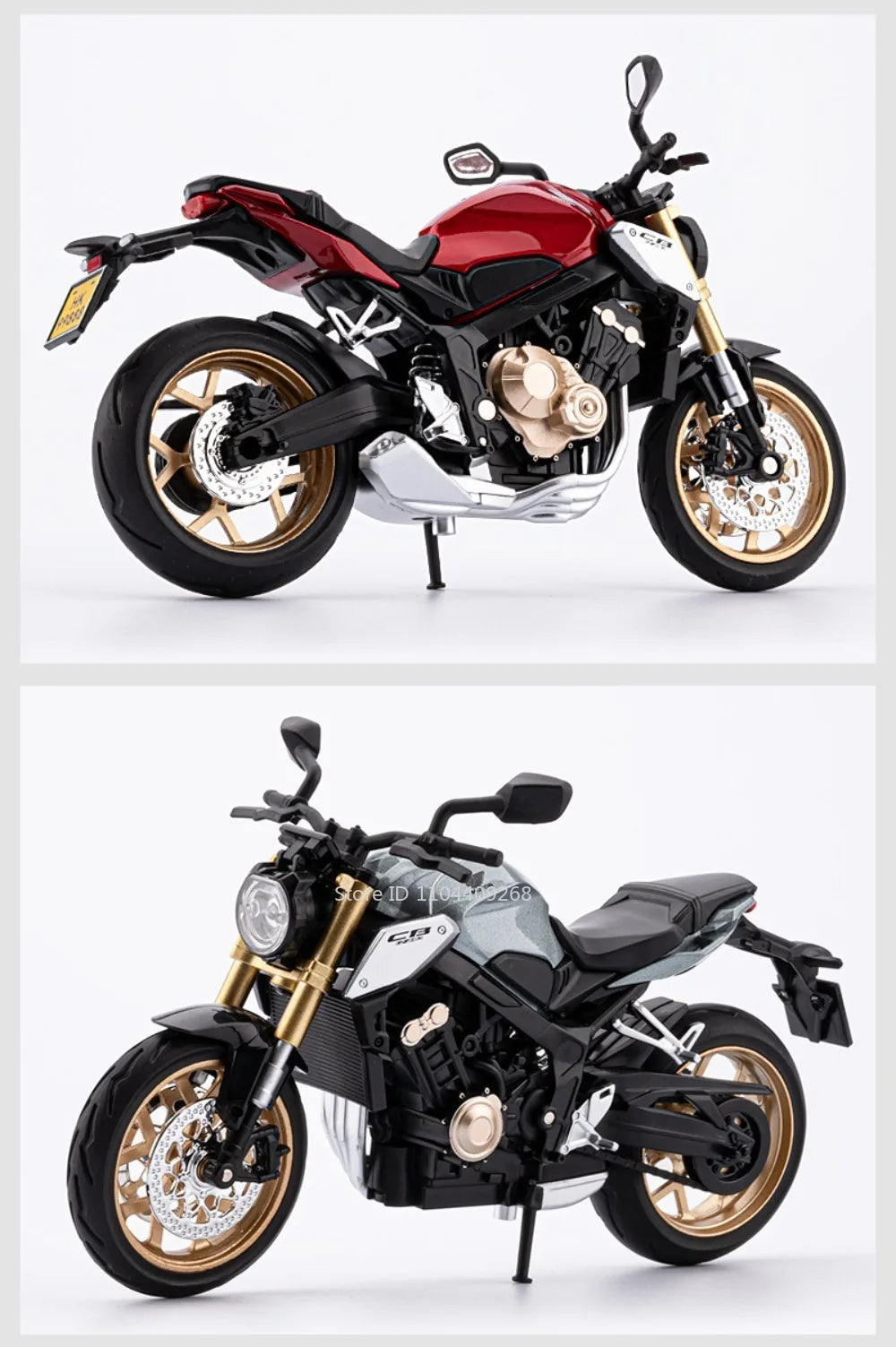 Scale 1:12 Honda CB650 HP4 Motorcycle Model Toy Alloy Diecast Shock Absorption Miniature Racing Motor Models for Kids Gifts