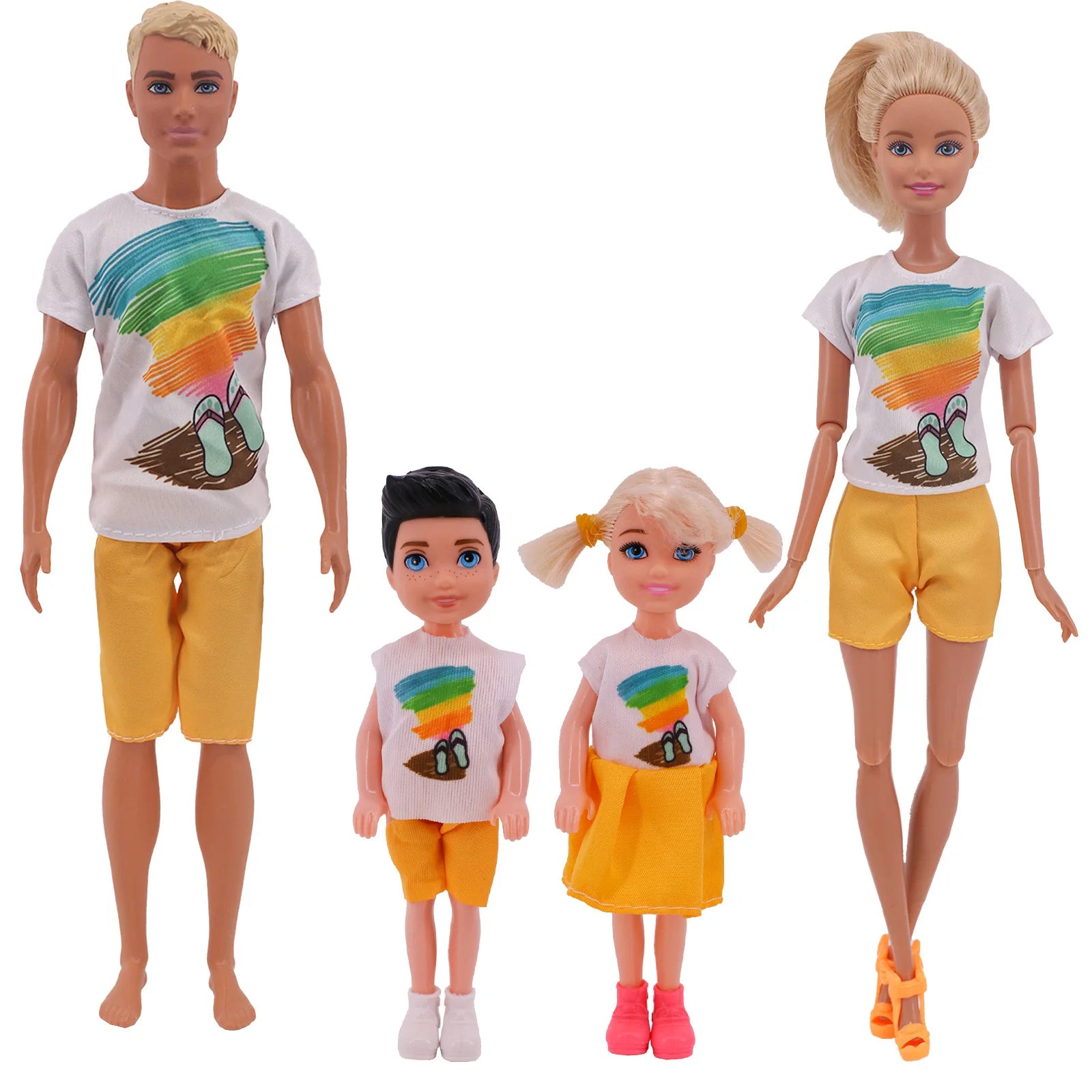 4Pcs Doll Clothes Parent Child Set For 30CM&Ken Family 5inch Kellyes Doll Clothes&5inch Kelly doll Accessories,Festival Gift Toy