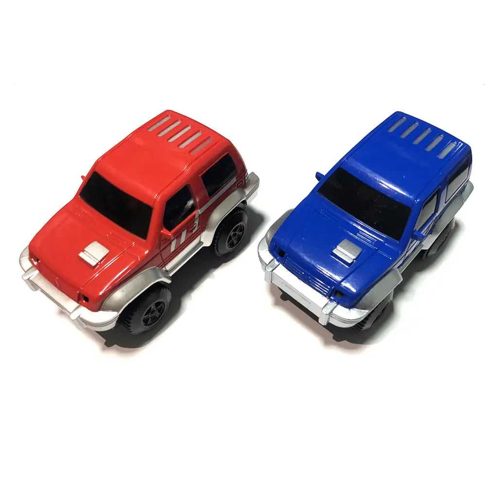 Magical Glowing Race Track Car Toy Vehicle LED Light Electronics Car Tracks Toy Parts Car Christmas Birthday Gifts for Kids