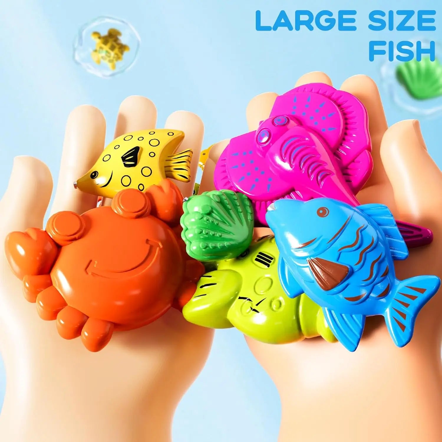 Children Bathtub Fishing Toy Swimming Bathing Pool Water Floating Fish Toy Parent-child Interactive Toys Game Children Toys new