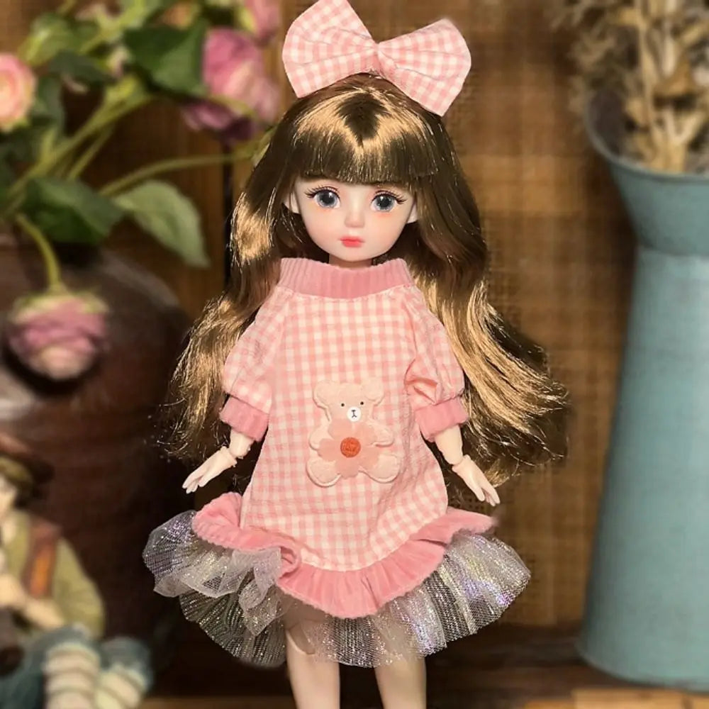 1/6 SD 30cm Bjd Doll with Clothes Long Hair High Heel Princess Dress Up BJD Dolls Elegant Attractive Eyes
