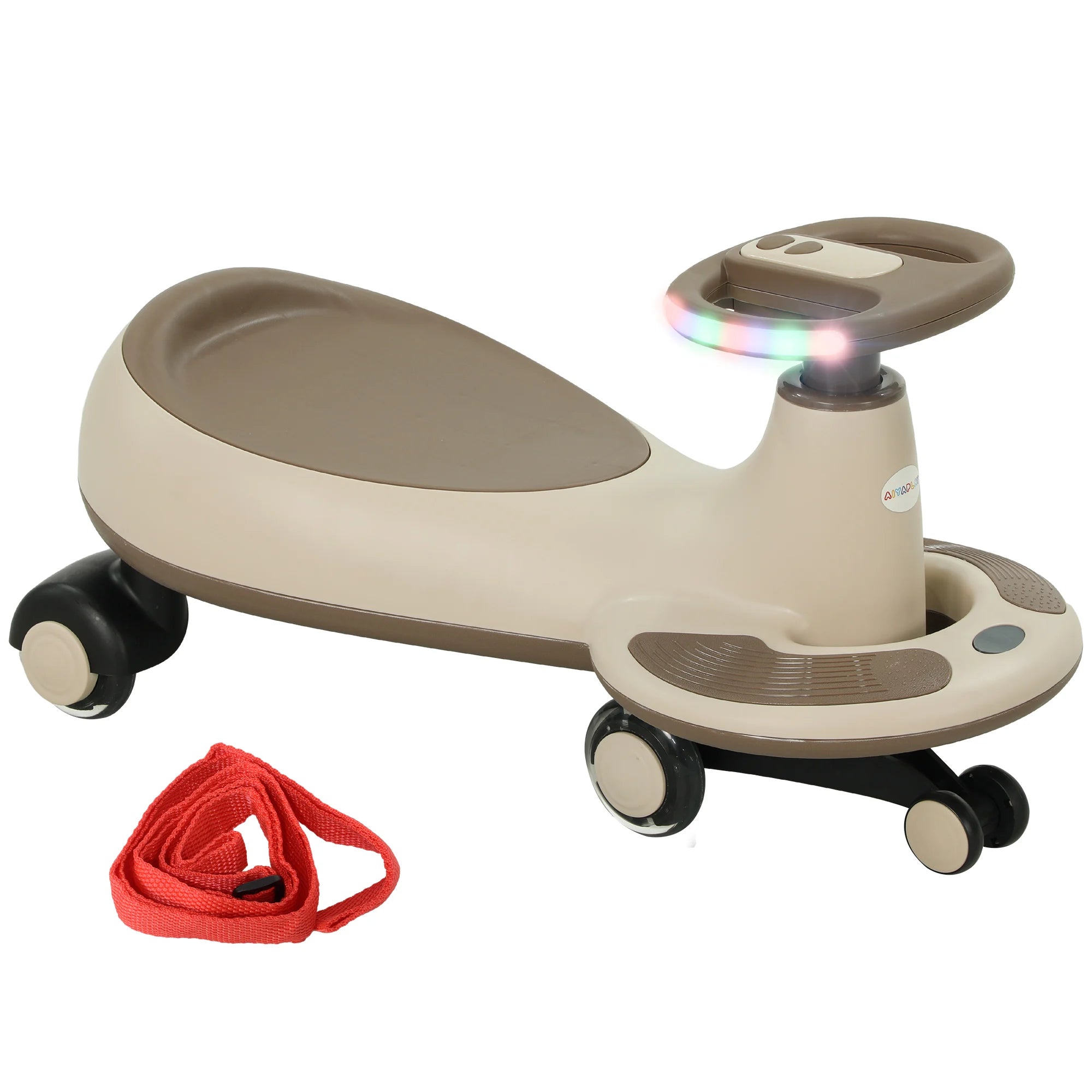 Aiyaplay Wiggle Ride-On for Children +2 Years Old 69X31X69 cm Khaki