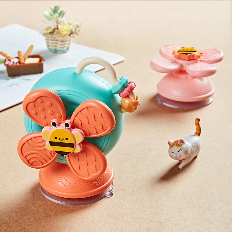 Snail Windmill Toys Car For Boys Girls Spinner Suction Cup Sensory Fine Motor Infant Travel Toys Montessori For Baby Newborn Gif