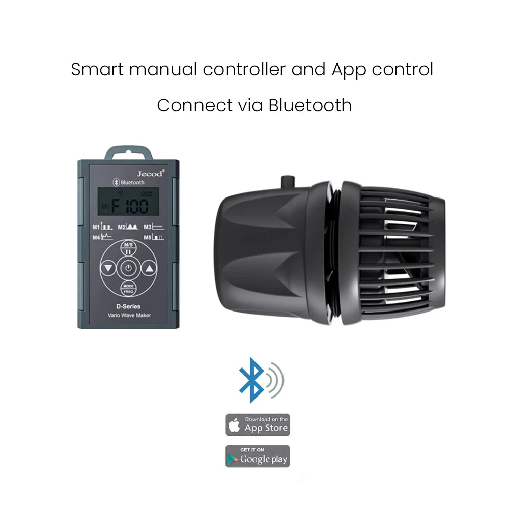 Jebao Jecod DMP-5/10/15/20/30/40 New Smart Bluetooth App Control Cordless Freshwater Saltwater Fish Tank Aquarium Wavemaker Pump