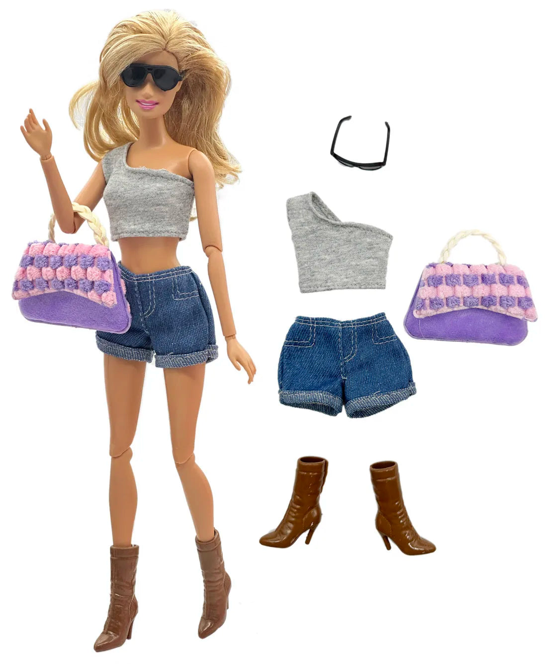 1 Set Cloth Doll Accessories Fashion Vest Suit Outfit for 11.5 Inch 30cm Doll Kids or Birthday Gift
