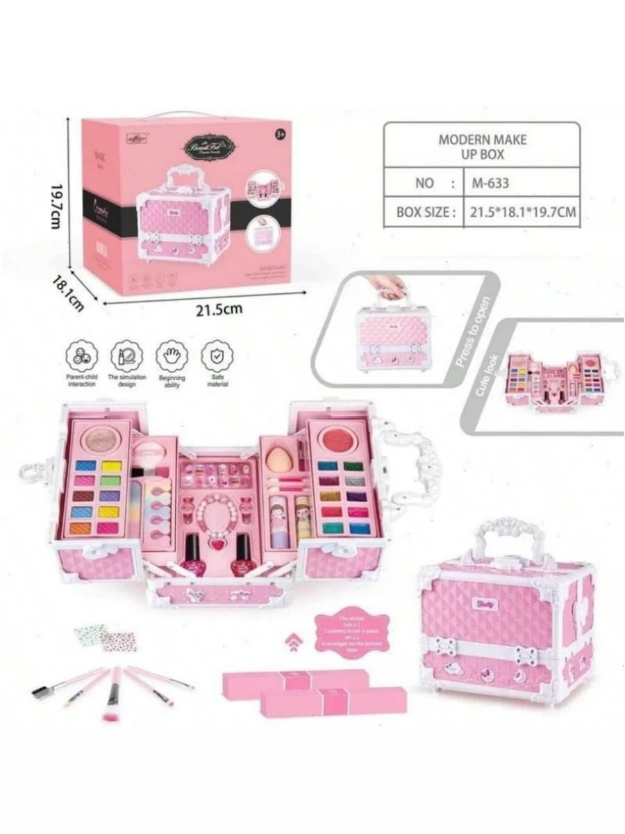 Children's Day Best Gift Washable Princess Makeup Kit for Girls – Pretend Play Cosmetic Set, Perfect Birthday Gift for Princess Parties & Creative Play