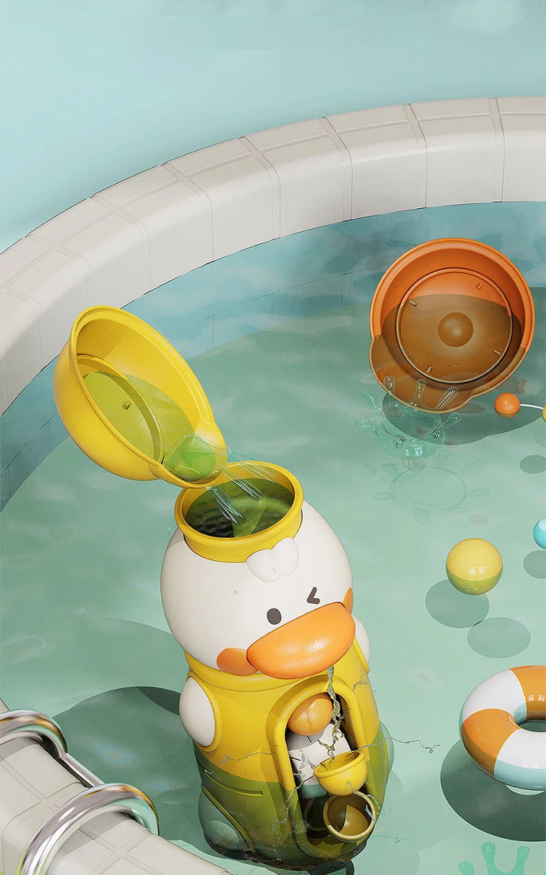 Toddler Bath Toys (1-3Years) – Rotatable Waterwheel & Bathroom Water Scoop, Fun Bathtub Toys for Little Ones
