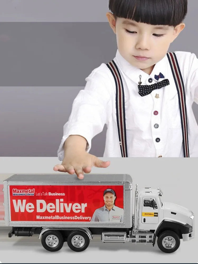 1:50 Alloy Model Truck Engineering Vehicle Excavator Bulldozer Head Dumper Crane Tanker Garbage Truck Toys For Children's Gifts