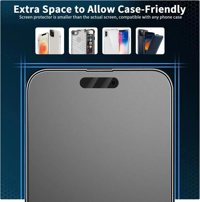 3PCS Anti Fingerprint Matte Screen Protector For iPhone 17 Pro Max 15 14 16 11 12 13 Mini XR X Xs 7 8 Plus 17 Air Tempered Glass