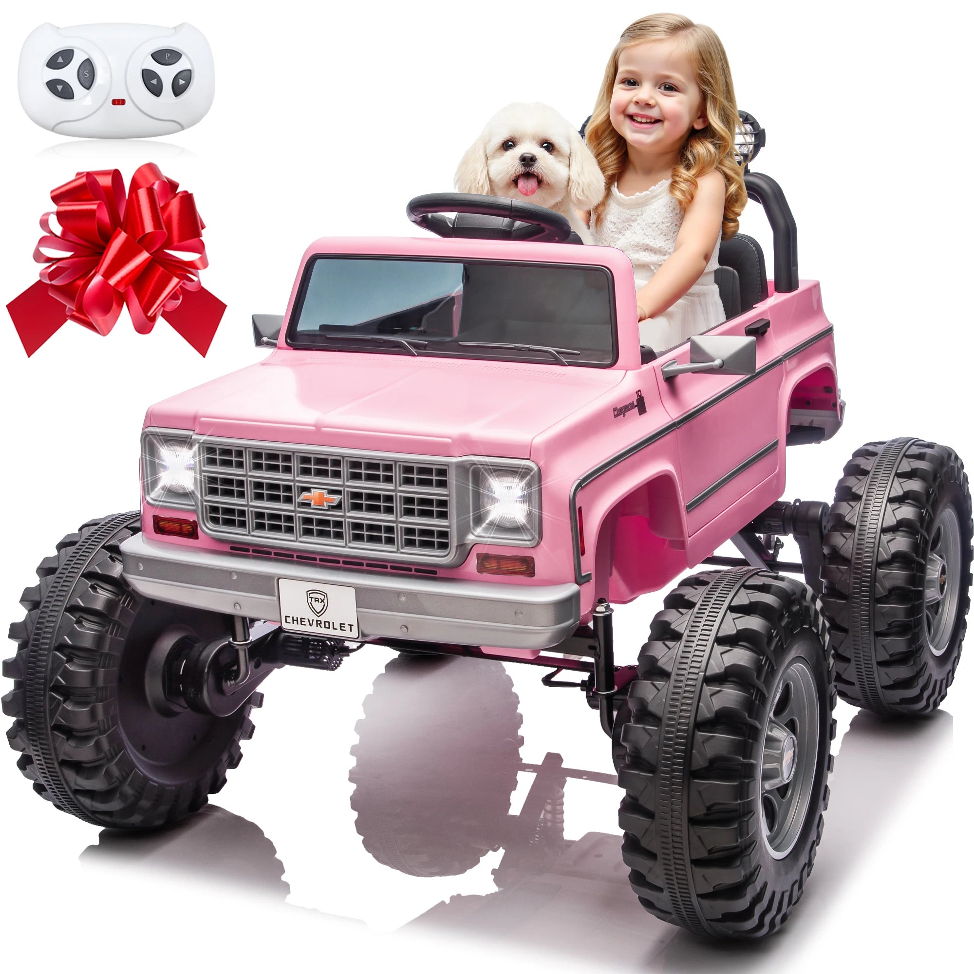 Licensed Chevrolet Cheyenne 24V Ride on Car 2X200W Motor Remote Control Decoration Streamer 24 Volt Ride on Toys for Kids