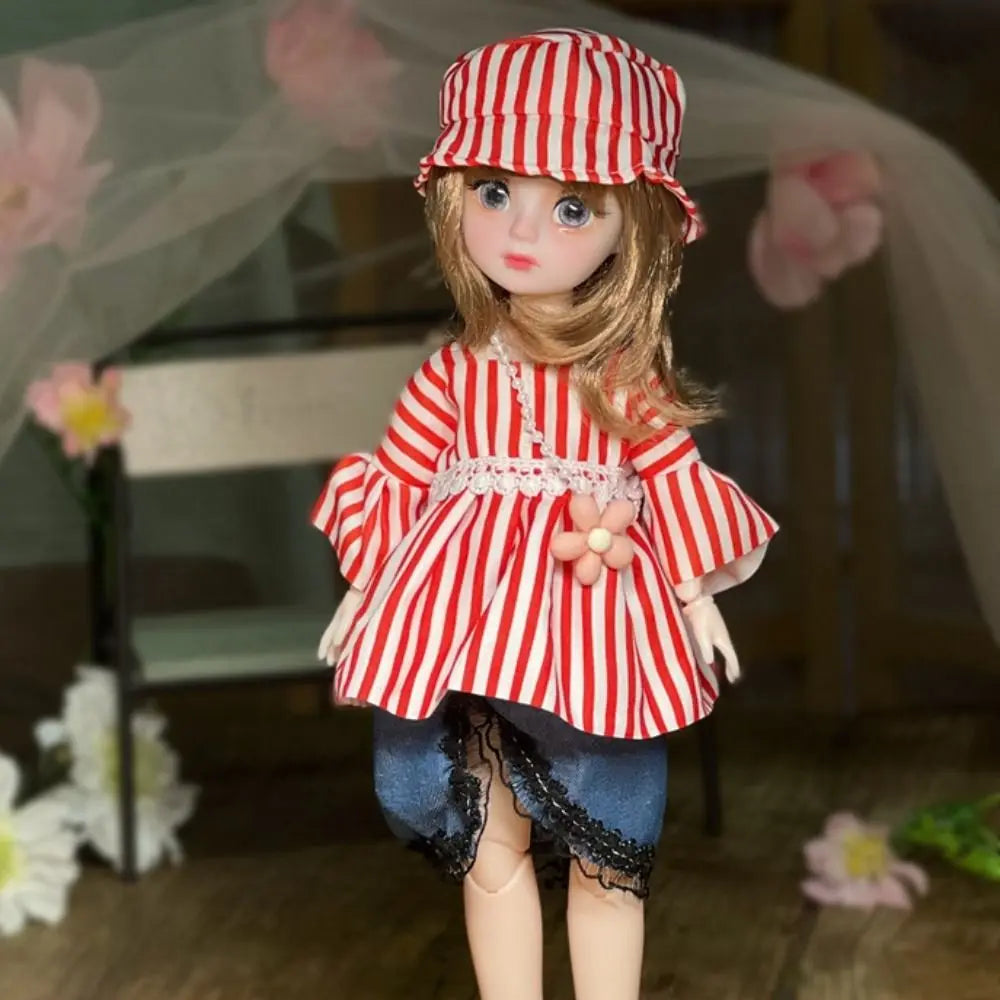 1/6 SD 30cm Bjd Doll with Clothes Long Hair High Heel Princess Dress Up BJD Dolls Elegant Attractive Eyes