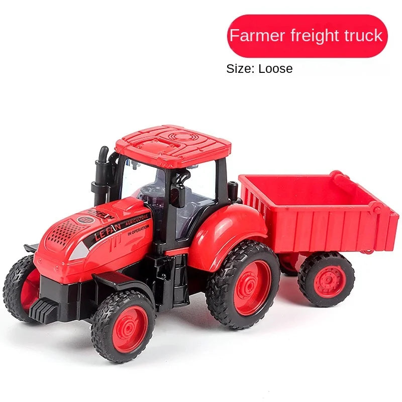 Tractor Car Transport Harvester Model Car Engineering Car Children's Boy Toy