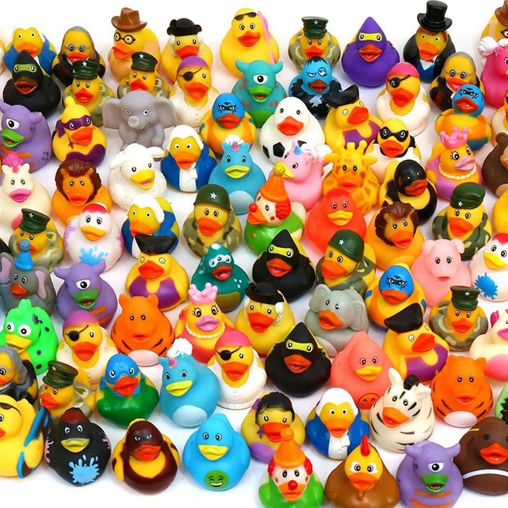 10-100PCS Rubber Duck for Jeeps Toy Assortment - Bulk Floater Duck for Jeep Ducking  Party Favors