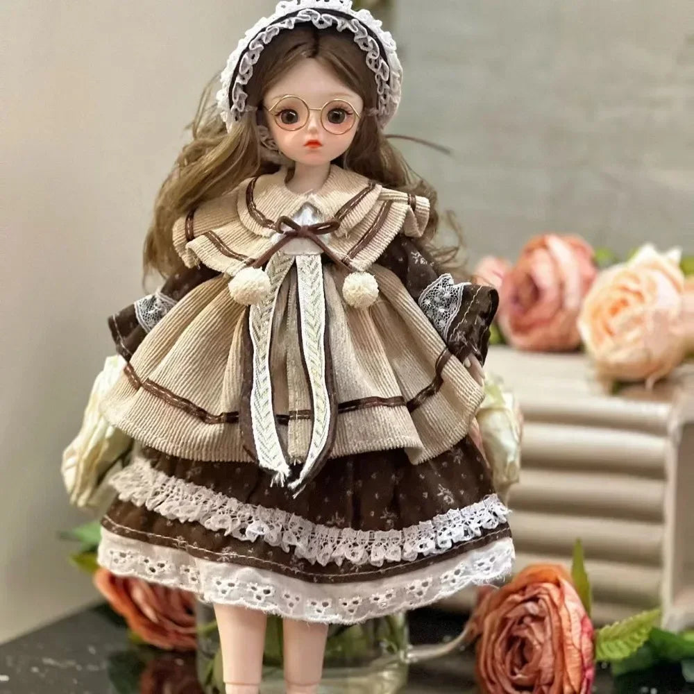1/6 SD 30cm Bjd Doll with Clothes Long Hair High Heel Princess Dress Up BJD Dolls Elegant Attractive Eyes
