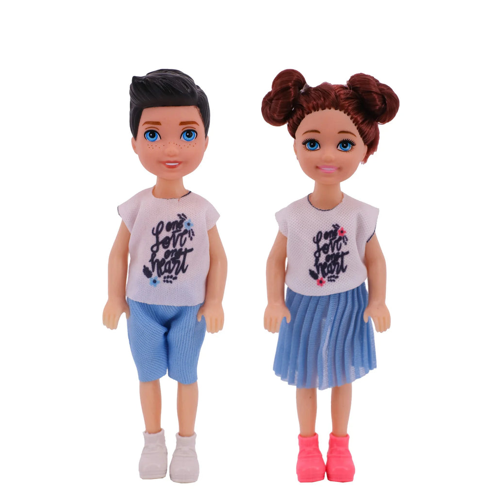 4Pcs Doll Clothes Parent Child Set For 30CM&Ken Family 5inch Kellyes Doll Clothes&5inch Kelly doll Accessories,Festival Gift Toy