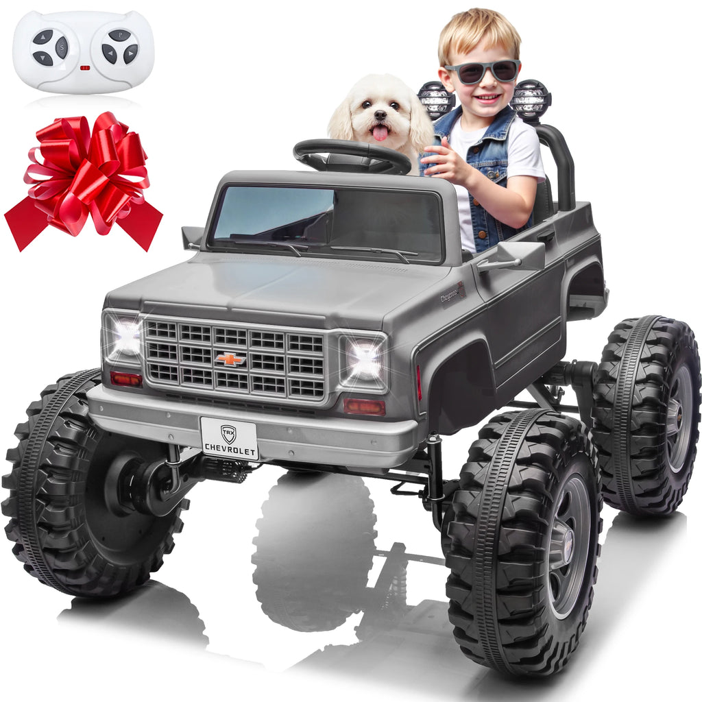 Licensed Chevrolet Cheyenne 24V Ride on Car 2X200W Motor Remote Control Decoration Streamer 24 Volt Ride on Toys for Kids