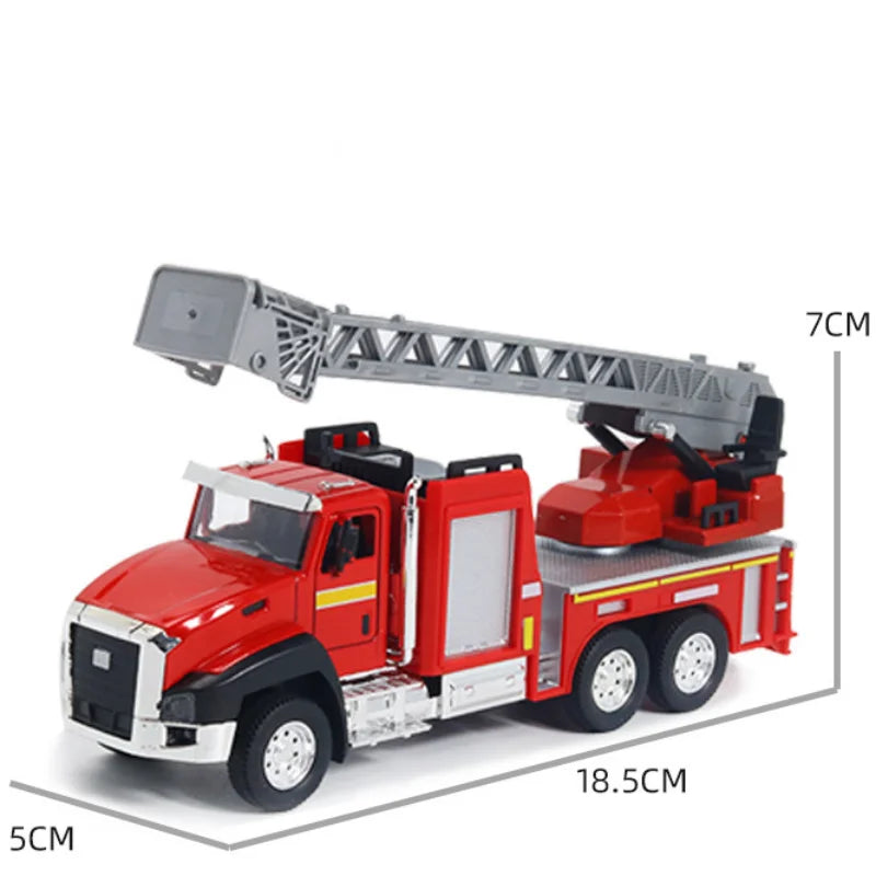 1:50 Alloy Model Truck Engineering Vehicle Excavator Bulldozer Head Dumper Crane Tanker Garbage Truck Toys For Children's Gifts