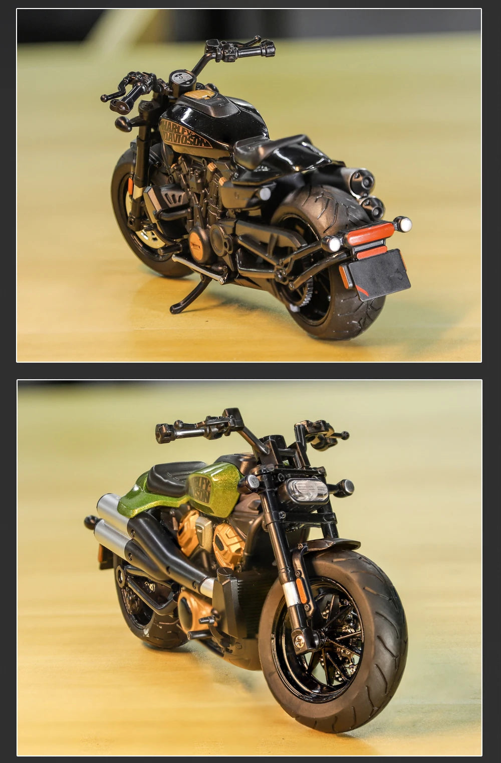 Simulation 1/12 Davidson SPORTSTER-S Off-road Alloy Motorcycle, Model Ornaments for Children Toys for Boys Holiday Gifts