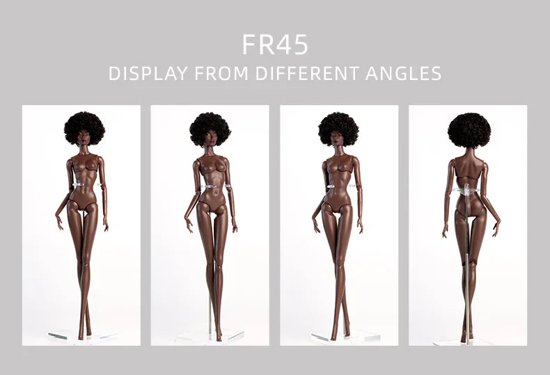 32cm Supermodel Fashion Doll FR43 FR44 Molly Girl Brown Hair Skin 12 Joint Movable Body DollHouse DIY Dress Up Toys Collector