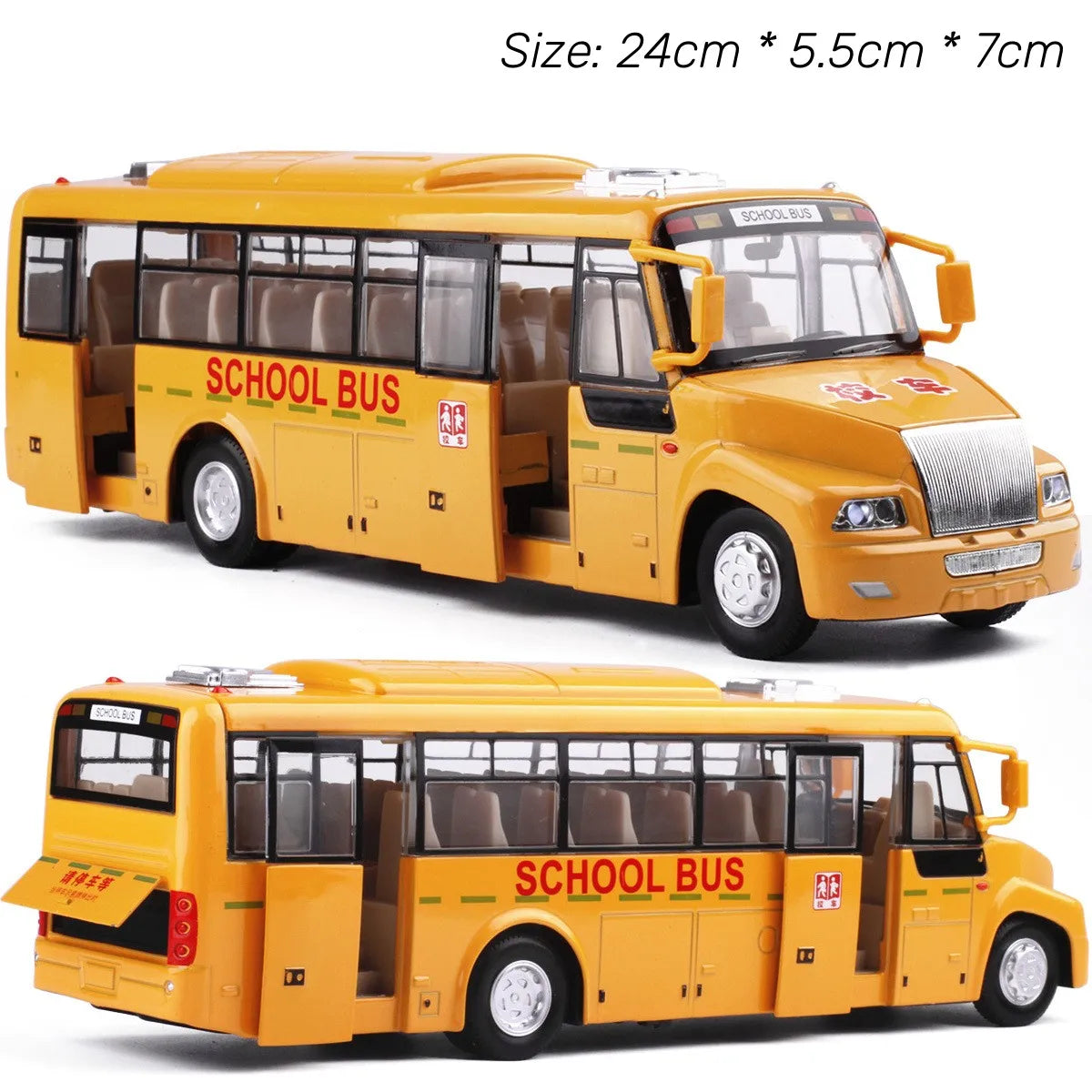 1:50 Luxury Bus Toy Car For Boy Diecast Metal Model For Children Pull Back Miniature Sound Light Educational Collection Gift Kid
