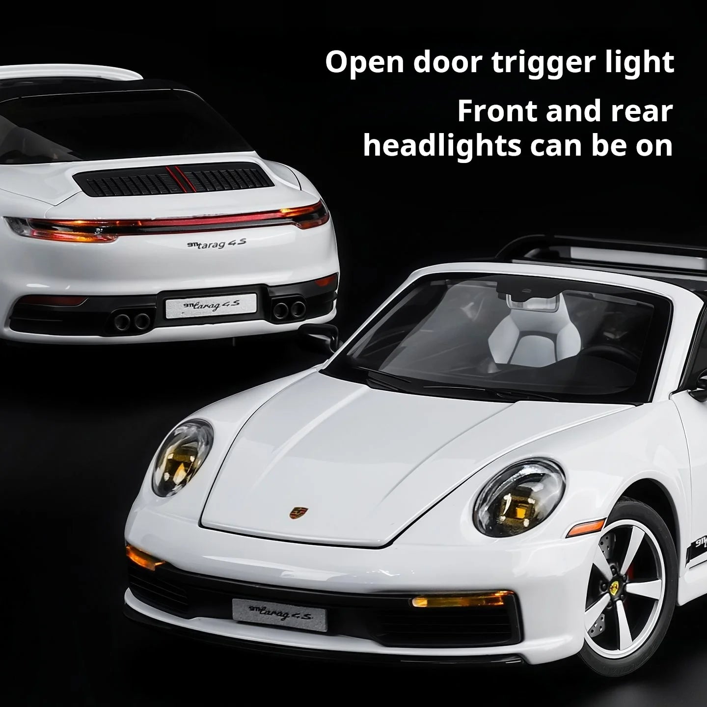 1:32 folding convertible Porsche 911 Alloy car Model simulation Sound& light Fashion Exquisite collectibles Boys Toy Gift