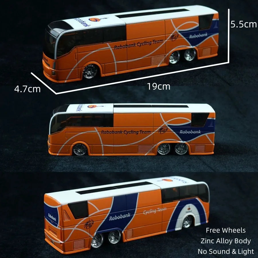 1:50 Luxury Bus Toy Car For Boy Diecast Metal Model For Children Pull Back Miniature Sound Light Educational Collection Gift Kid