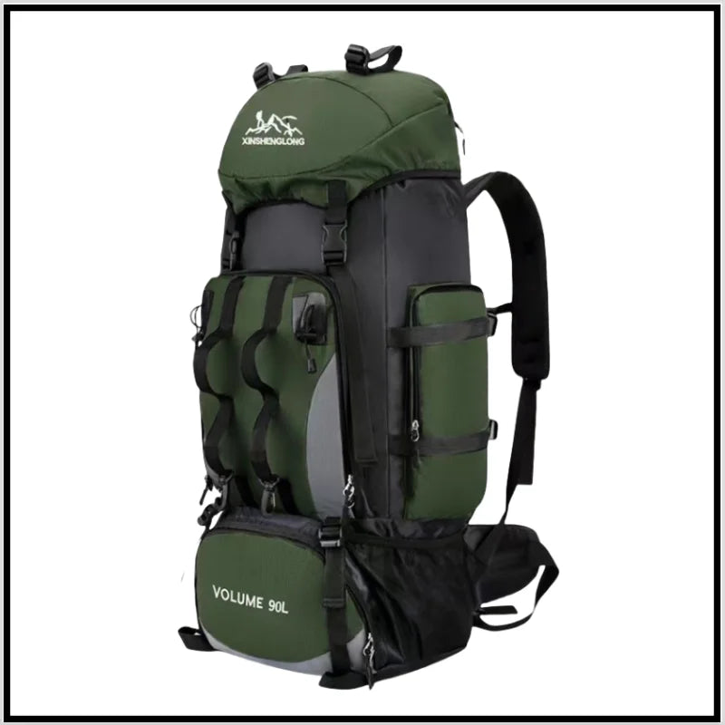 90L Waterproof Hiking Backpack Camping Rucksack Large Capacity Travel Outdoor Sports Bag for Trekking Backpacking and Adventure