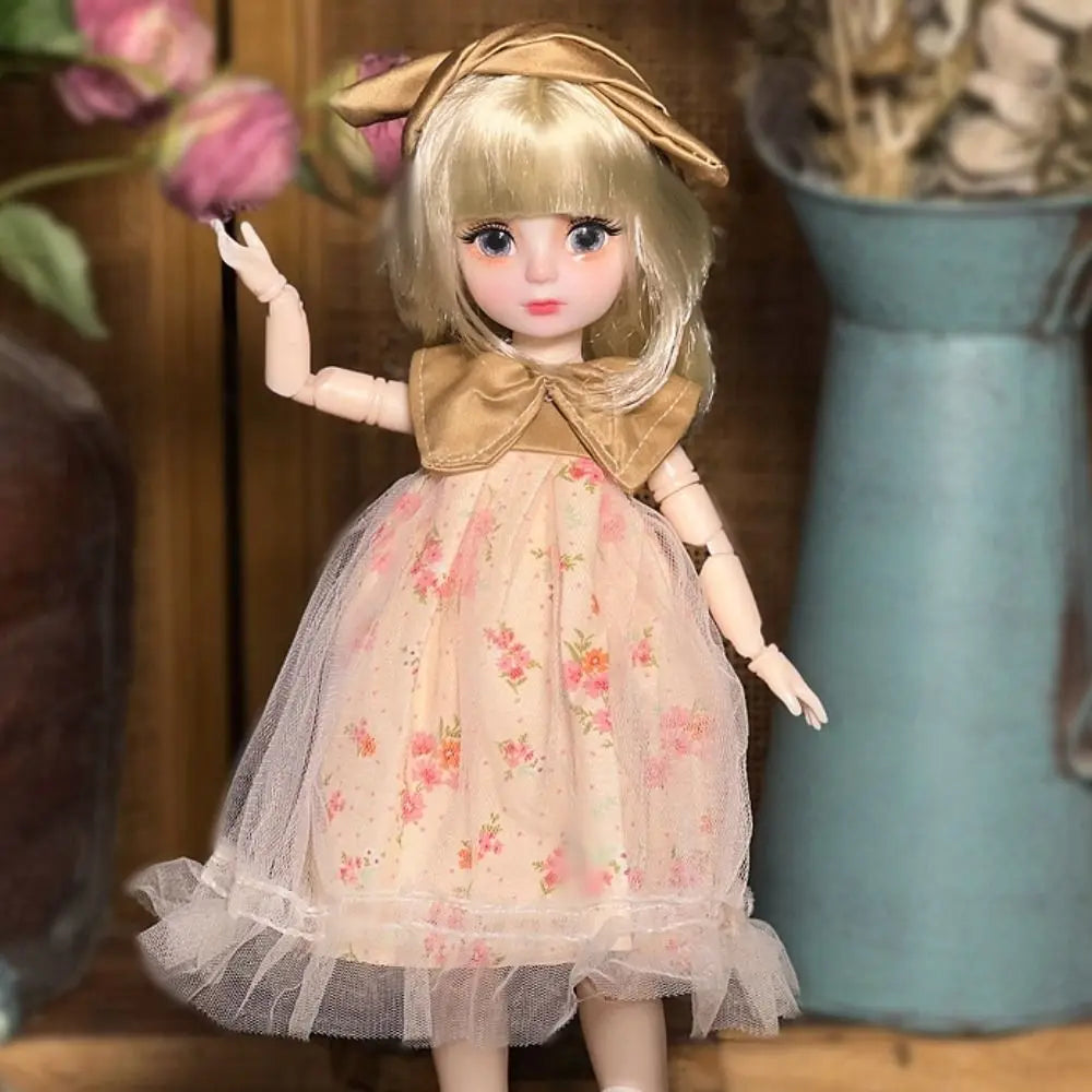 1/6 SD 30cm Bjd Doll with Clothes Long Hair High Heel Princess Dress Up BJD Dolls Elegant Attractive Eyes