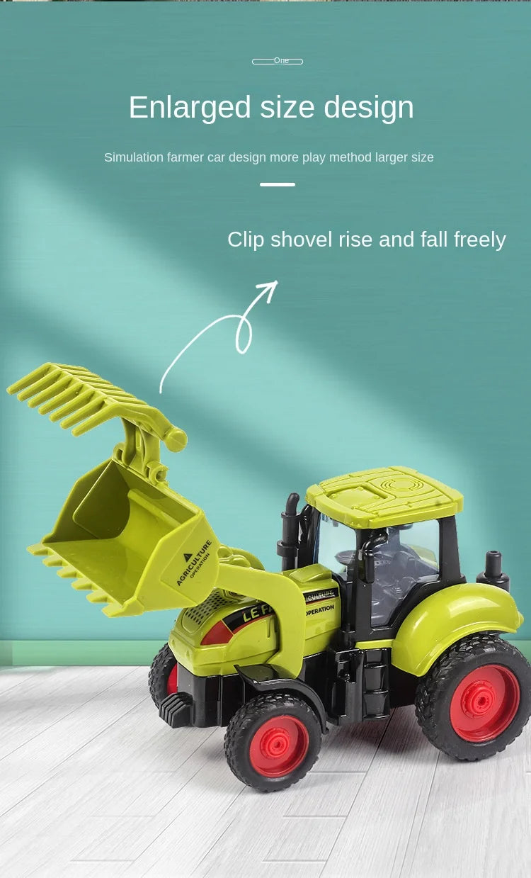 Tractor Car Transport Harvester Model Car Engineering Car Children's Boy Toy