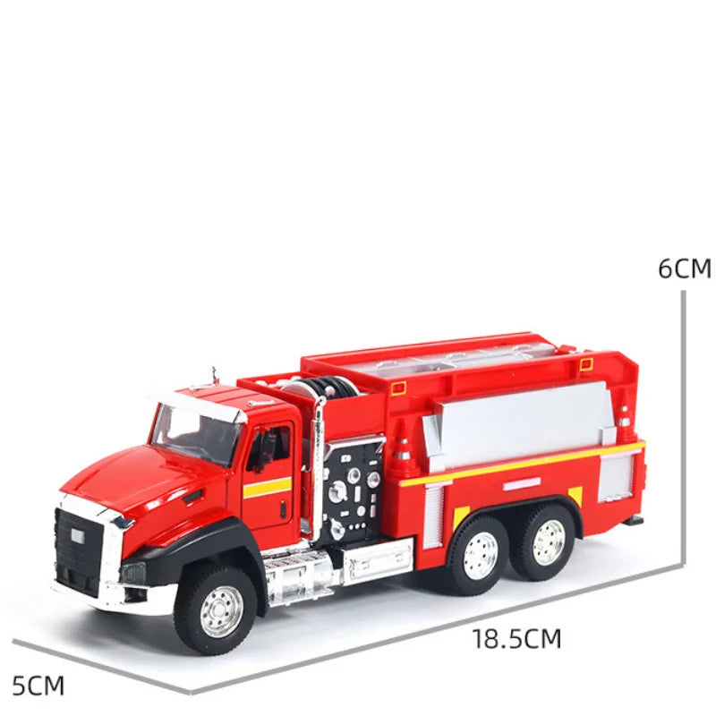 1:50 Alloy Model Truck Engineering Vehicle Excavator Bulldozer Head Dumper Crane Tanker Garbage Truck Toys For Children's Gifts