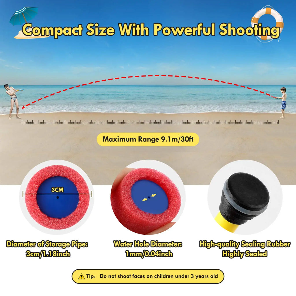 10 Packs Water Gun for Kids Summer Foam Watergun Toys Water Squirter Soaker Blaster Outdoor Swimming Pool Beach Games Toys