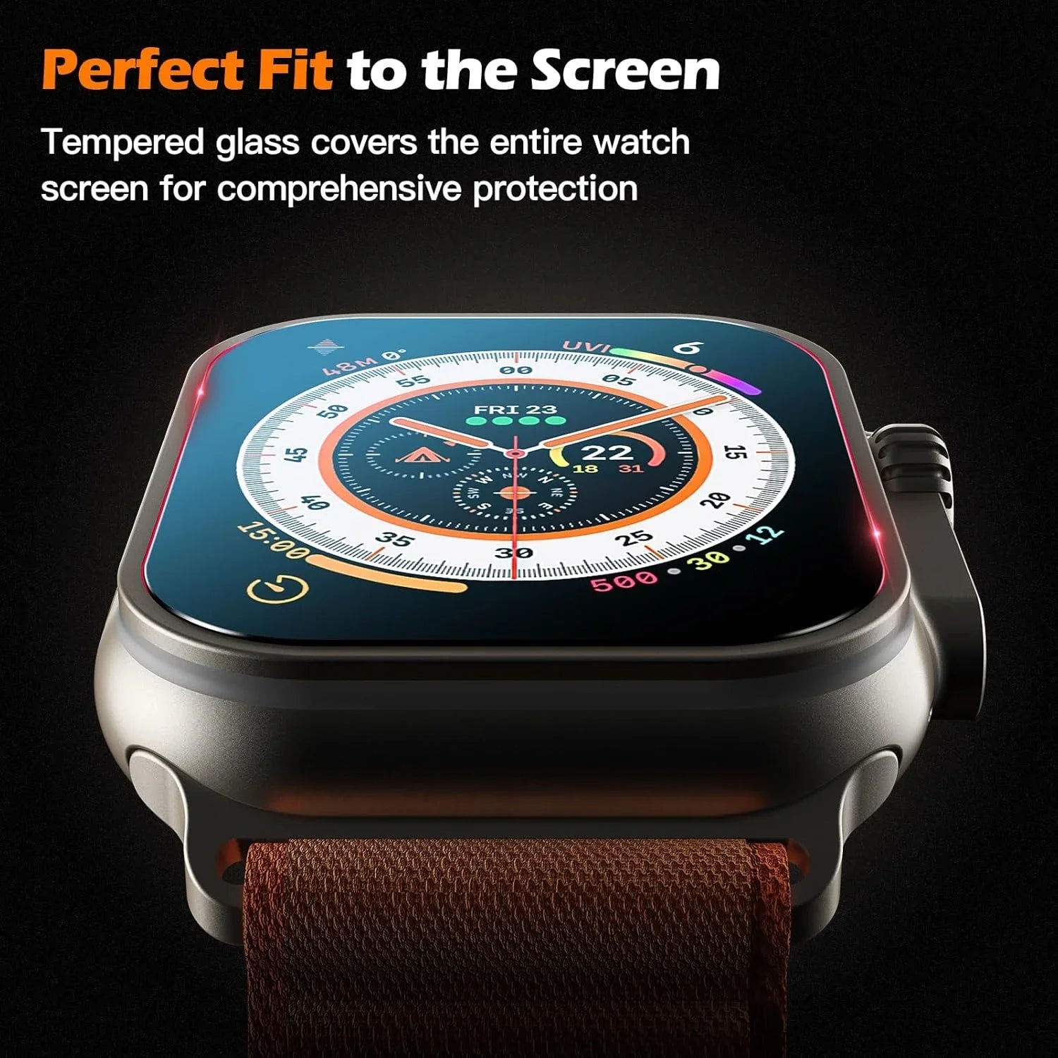 Easy Install Bubble Free Clear Tempered Glass For Apple Watch Ultra 2 Ultra3 Anti-Scratch Screen Protector For iWatch Ultra 49mm