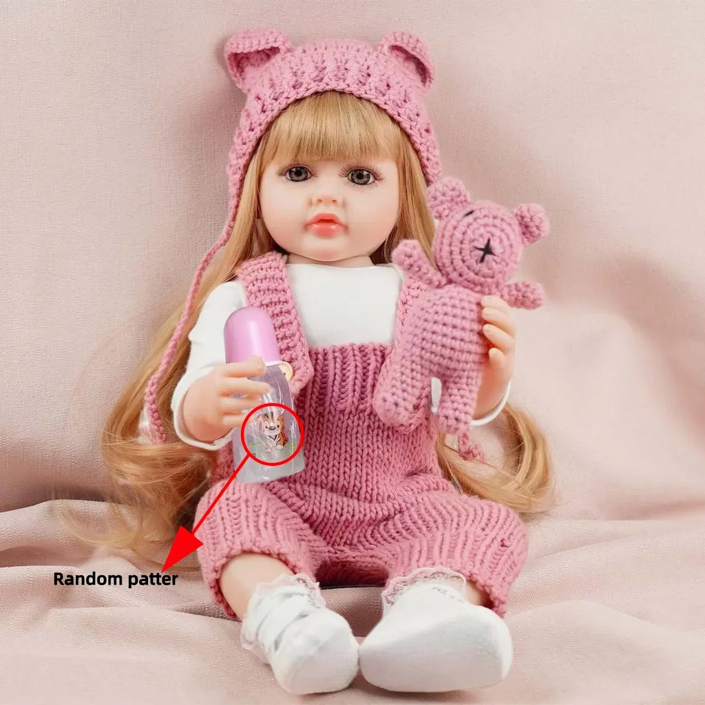 JOYORA 22in 55cm  Handmade High Quality Soft Vinyl Silicone Reborn Toddler Detailed Lifelike Hand-rooted hair Collectible