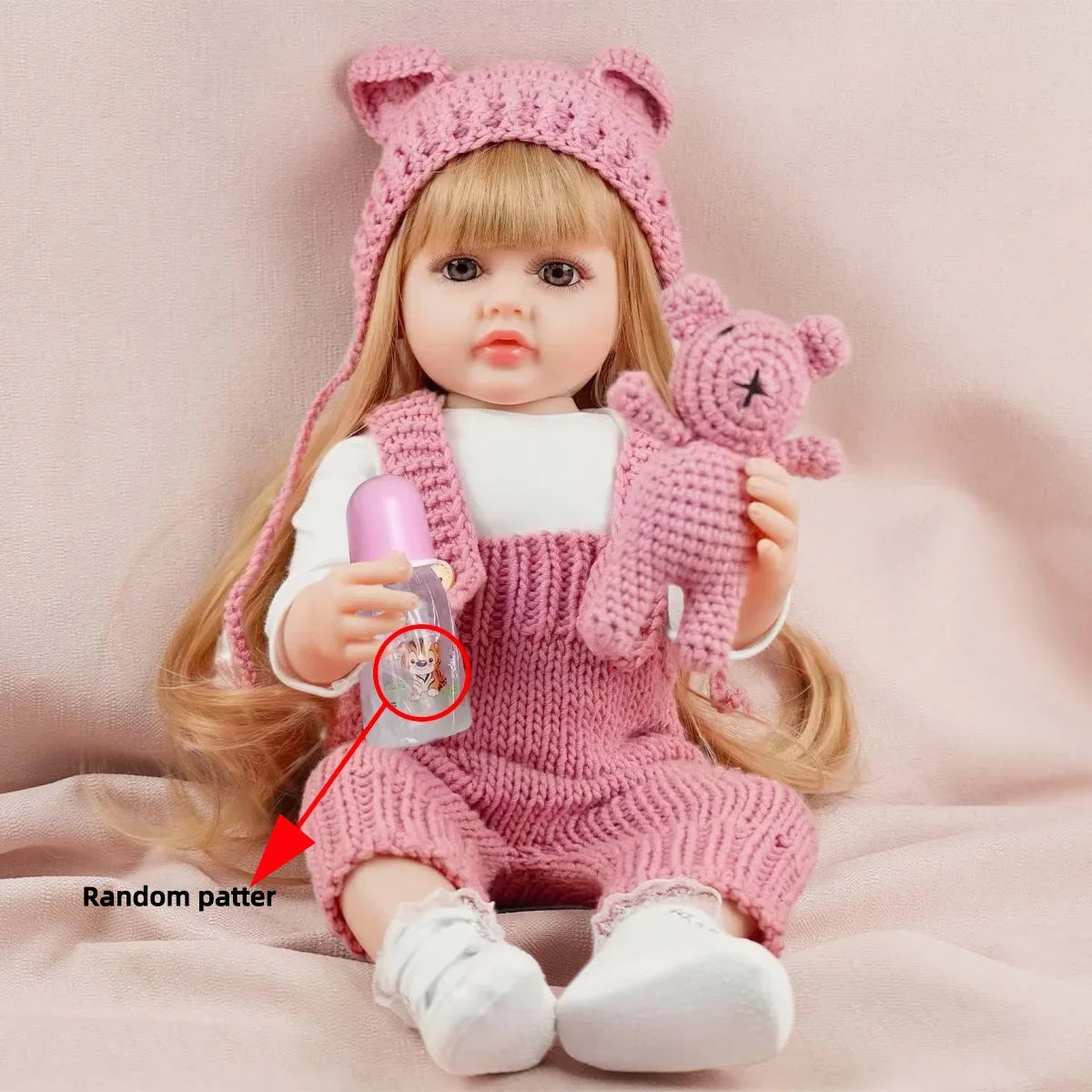 JOYORA 22in 55cm  Handmade High Quality Soft Vinyl Silicone Reborn Toddler Detailed Lifelike Hand-rooted hair Collectible
