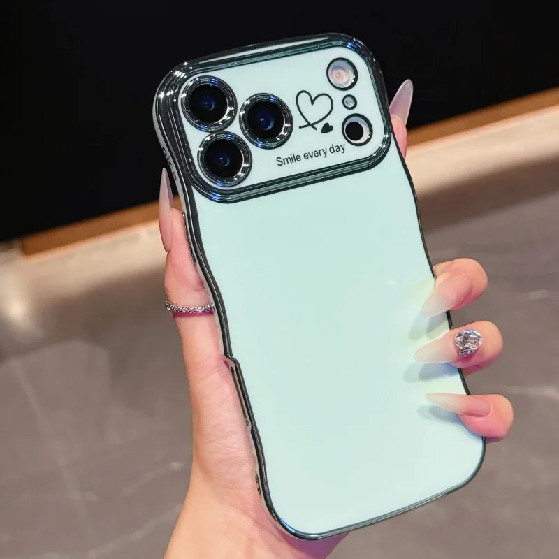Electroplating Side Love Phone Case for IPhone 17 Pro Max 17 Air 16 15 14 Plus 13 12 11 Pro Max Cover Lens Shockproof Bumper