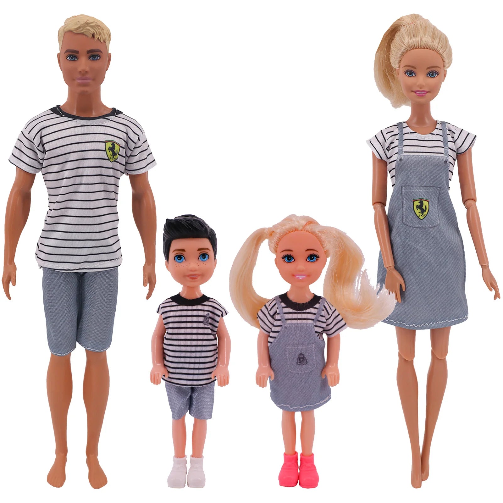 4Pcs Doll Clothes Parent Child Set For 30CM&Ken Family 5inch Kellyes Doll Clothes&5inch Kelly doll Accessories,Festival Gift Toy